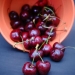 Image of cherries in a bucket